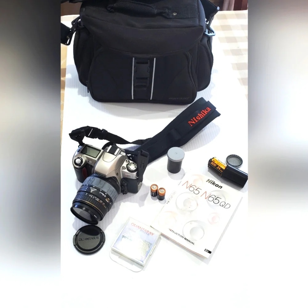 Nikon N65 35mm SLR Camera - Black and Silver